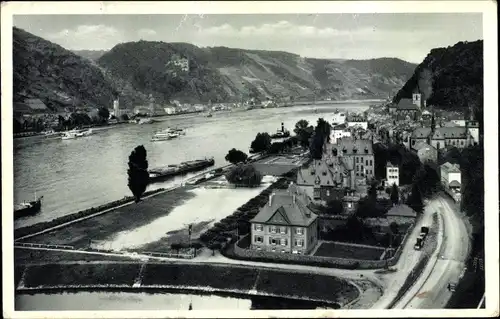 Ak Sankt Goar am Rhein, Blick von der Jugendherberge
