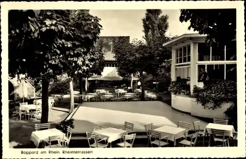 Ak Boppard am Rhein, Hotel Rheinterrassen, Außenansicht