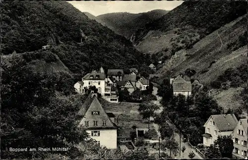 Ak Boppard am Rhein, Mühltal, Blick auf den Ort