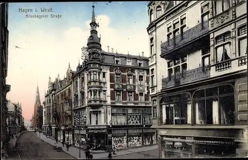 Ak Hagen in Westfalen, Altenhagener Straße, Geschäfte