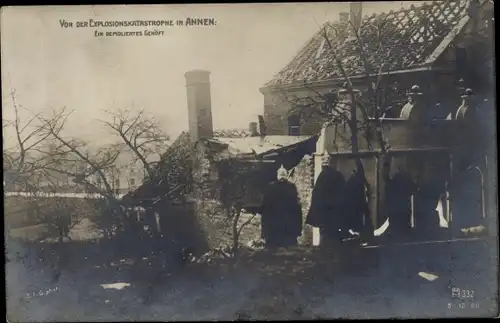 Ak Annen Witten an der Ruhr, Gehöft nach Explosion der Roburit Fabrik 1906