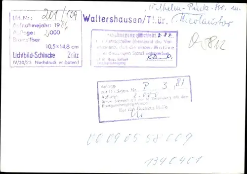 Foto Waltershausen in Thüringen, Wilhelm Pieck Straße, Nicolaustor