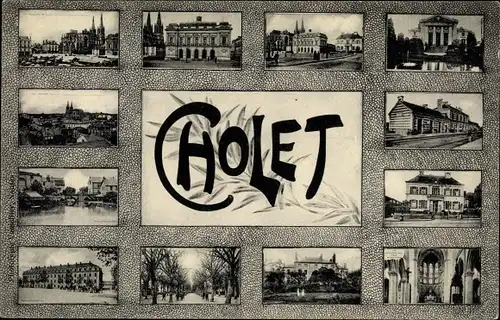 Ak Cholet Maine et Loire, Stadtbilder, Souvenir