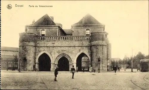 Ak Douai Nord, Porte de Valenciennes, Tor, Schienen