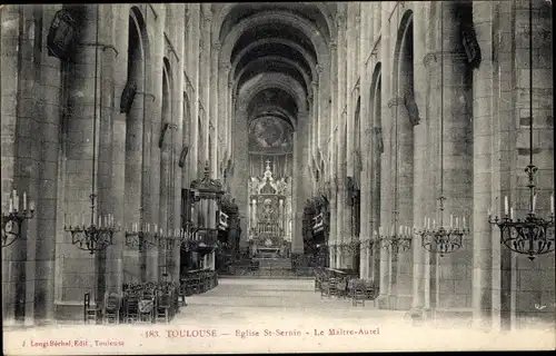 Ak Toulouse Haute Garonne, Eglise Saint Sernin, Le Maitre Autel