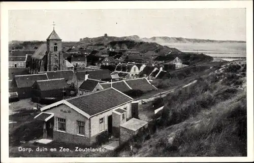 Ak Zoutelande Veere Zeeland Niederlande, Dorp, duin en Zee