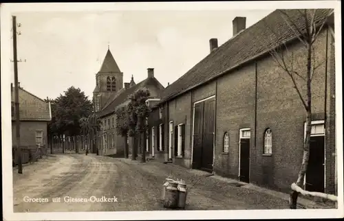 Ak Giessen Oudekerk Südholland Niederlande, Straßenpartie