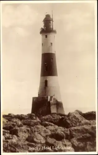 Ak Eastbourne East Sussex England, Beachy Head Lighthouse