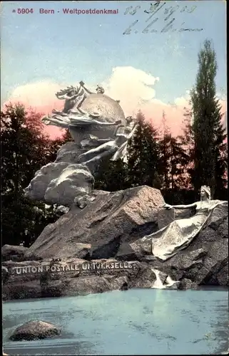 Ak Bern Stadt Kanton Bern, Weltpostdenkmal