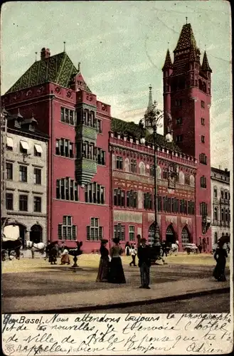 Ak Bâle Basel Stadt Schweiz, Rathaus
