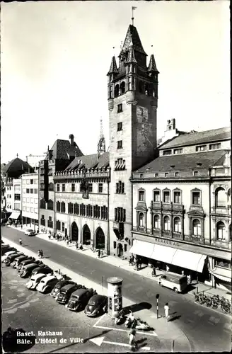 Ak Bâle Basel Stadt Schweiz, L'Hotel de Ville, Rathaus