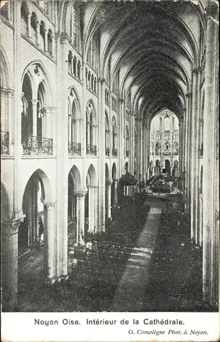 Ak Noyon Oise, Interieur de la Cathedrale