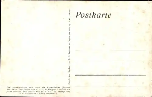 Scherenschnitt Ak Diefenbach, Göttliche Jugend 1, Blatt 13, Gewichtheber