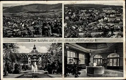 Ak Polanica Zdrój Bad Altheide Schlesien, Großer Sprudel, Kurhaus, Stadtansichten