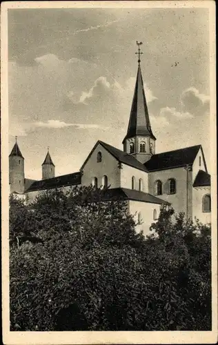 Ak Steinfeld Urft Kall in der Eifel, Salvatorkolleg, Kloster- und Pfarrkirche