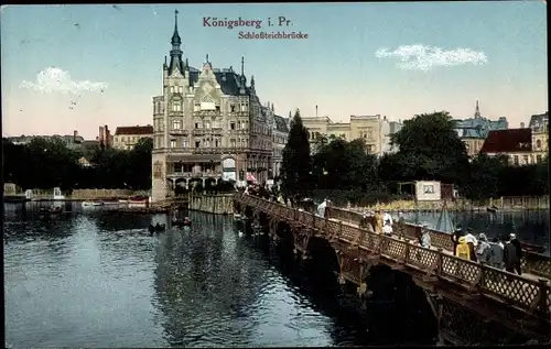 Ak Kaliningrad Königsberg Ostpreußen, Schlossteichbrücke