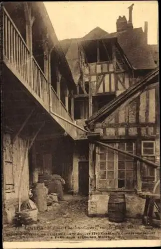 Ak Lisieux Calvados, Cour Charlotte Corday