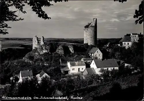 Foto Ak Altmannstein Oberbayern, Teilansicht mit Ruine