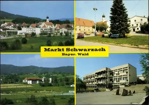 Ak Schwarzach in Niederbayern, Teilansichten, Gebäude