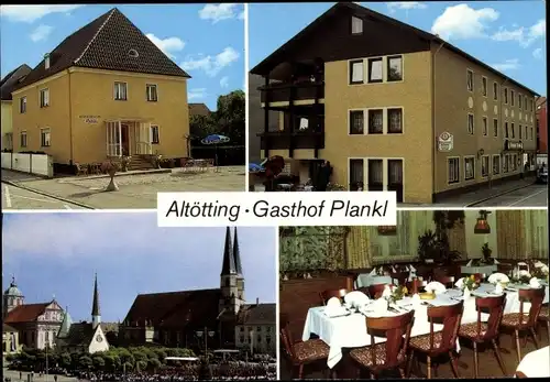 Ak Altötting in Oberbayern, Gasthof Plankl, Schlotthamerstr. 4, Kirche