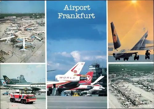 Ak Frankfurt am Main, Flughafen, Passagierflugzeuge