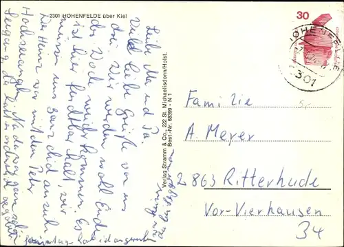 Ak Hohenfelde Kreis Plön in Schleswig Holstein, Kirche, Strandpartie, Straßenpartie