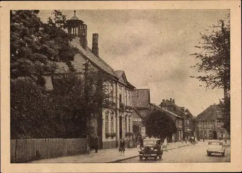 Ak Soltau Lüneburger Heide Niedersachsen, Poststraße mit Rathaus