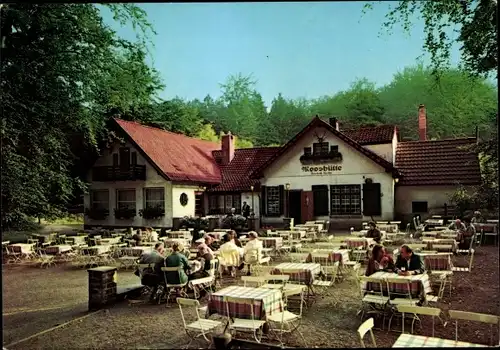 Ak Bad Nenndorf an der Weser, Waldrestaurant Mooshütte, Terrasse