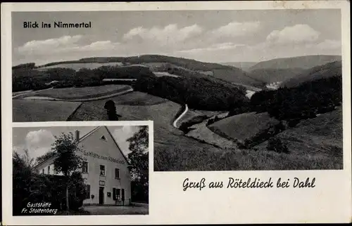 Ak Röteldieck Röteldiek Dahl Hagen in Westfalen, Nimmertal, Gaststätte
