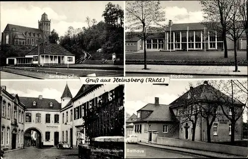 Ak Heinsberg in Nordrhein Westfalen, Selfkant Dom, Stadthalle, Heimatmuseum, Rathaus