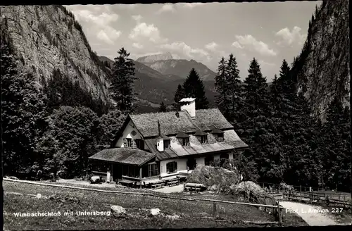 Ak Ramsau im Berchtesgadener Land Oberbayern, Wimbachschloss, Untersberg