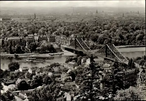 Ak Dresden Loschwitz, Blick von der Loschwitzhöhe