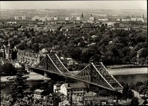 Ak Dresden Loschwitz, Blick von der Loschwitzhöhe