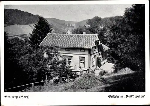 Ak Stolberg Südharz, Gästeheim Rotkäppchen