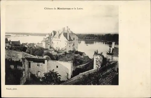 Ak Montsoreau Maine et Loire, Le Chateau, La Loire