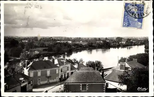 Ak Erigné Maine et Loire, Panorama de l'Hotel Terminus, du Louet et vue sur Angers