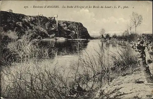 Ak Erigné Angers Maine et Loire, La Roche, Les Bords du Louet