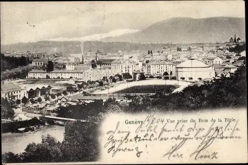 Ak Genève Genf Schweiz, Vue prise du Bois de la Batie