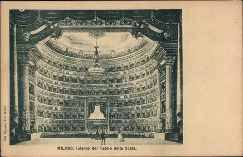 Ak Milano Mailand Lombardia, Interno del Teatro della Scala