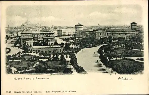 Ak Milano Mailand Lombardia, Nuovo Parco e Panorama