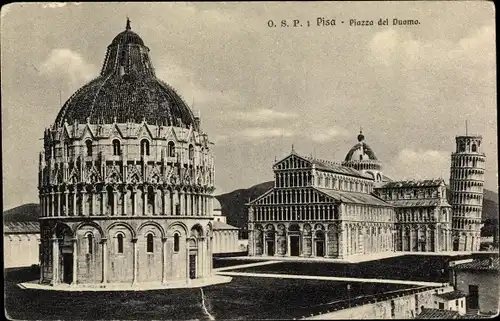 Ak Pisa Toscana, Piazza del Duomo