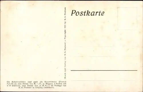 Scherenschnitt Ak Diefenbach, Göttliche Jugend 2, Blatt 21