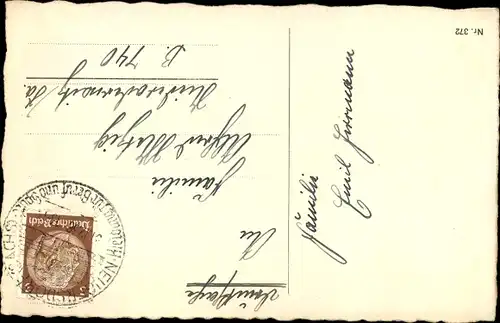 Ak Glückwunsch Neujahr, Junge auf Skiern, Winterlandschaft