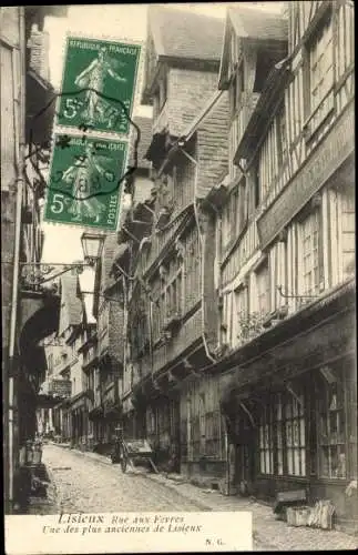 Ak Lisieux Calvados, Rue aux Fevres