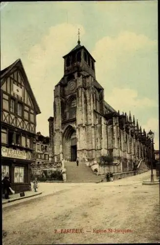 Ak Lisieux Calvados, Eglise St. Jacques