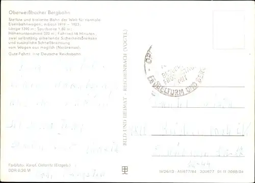 Ak Oberweißbach im Weißbachtal Thüringen, Bergbahn