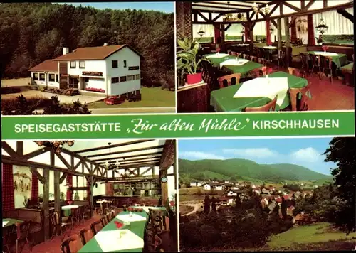 Ak Kirschhausen im Odenwald Heppenheim an der Bergstraße Hessen, Gasthof Zur alten Mühle, Ort