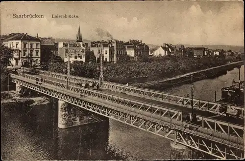 Ak Saarbrücken im Saarland, Luisenbrücke