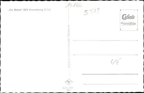 Ak Kronenburg Dahlem in der Nordeifel, Panorama, Zur Krone