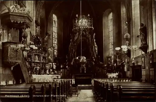 Ak Heimbach in der Eifel, Pfarrkirche, Inneres